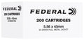 FEDERAL 5.56 NATO 55GR FMJ 200RD/BX 5BX/CS Cross-Current Precision Armory