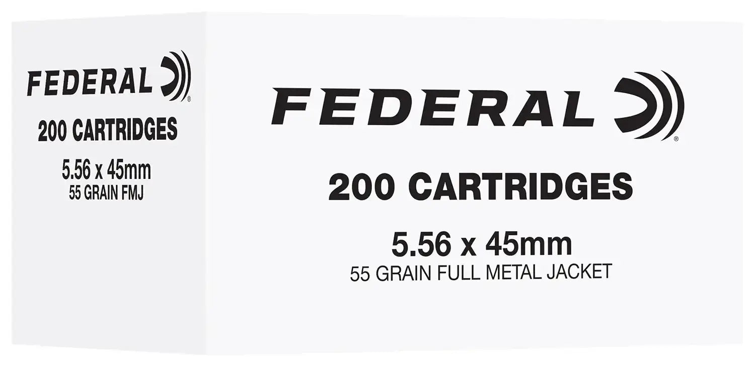 FEDERAL 5.56 NATO 55GR FMJ 200RD/BX 5BX/CS Cross-Current Precision Armory
