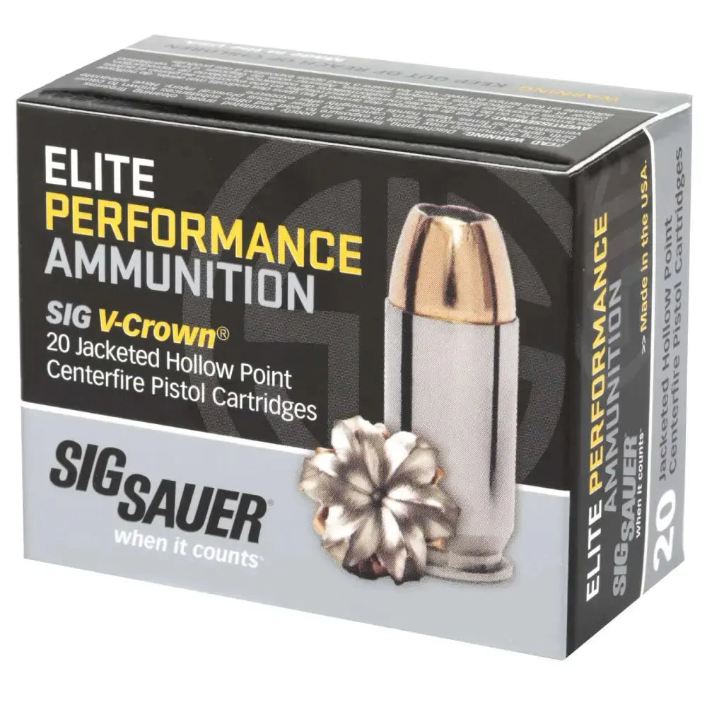 SIG SAUER V-CROWN 9MM 115GR JHP 20RD BX Cross-Current Precision Armory
