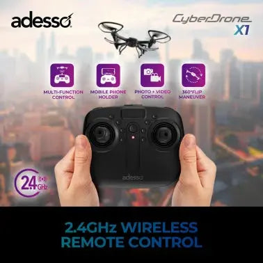 Adesso® CyberDrone X1 720p Entry-Level Drone with Camera and Remote Cross-Current Precision Armory