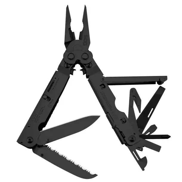 SOG® PowerAssist 16-in-1 Multi-Tool with Nylon Pouch, Black Oxide Cross-Current Precision Armory