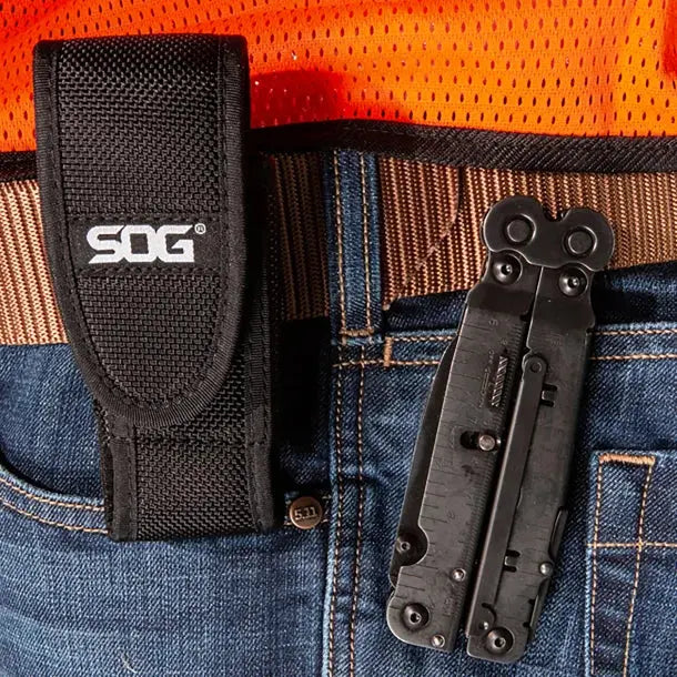 SOG® PowerAssist 16-in-1 Multi-Tool with Nylon Pouch, Black Oxide Cross-Current Precision Armory