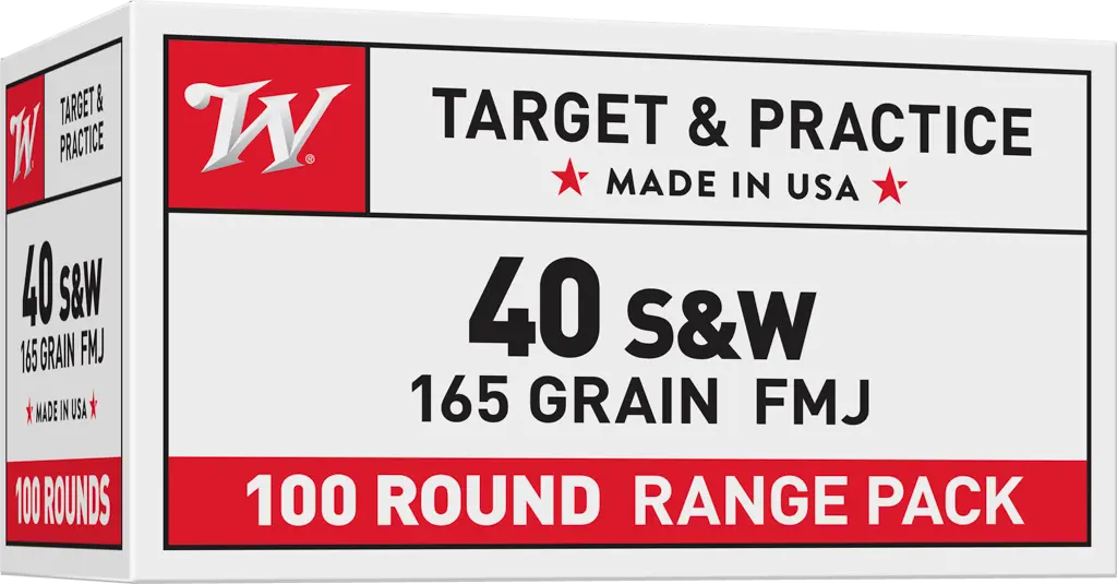 WINCHESTER USA 40SW 165GR FMJ VALUE 100RD BOX Cross-Current Precision Armory