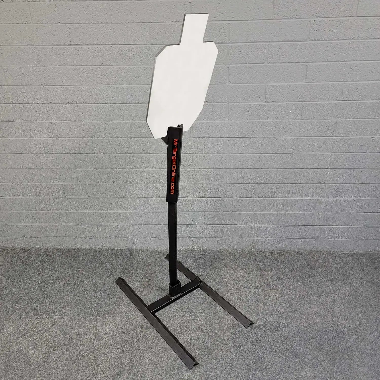 The Original MR TARGET® – 2/3rd Scale IPSC – Armored Steel Shooting Target Silhouette. Target Only Cross-Current Precision Armory