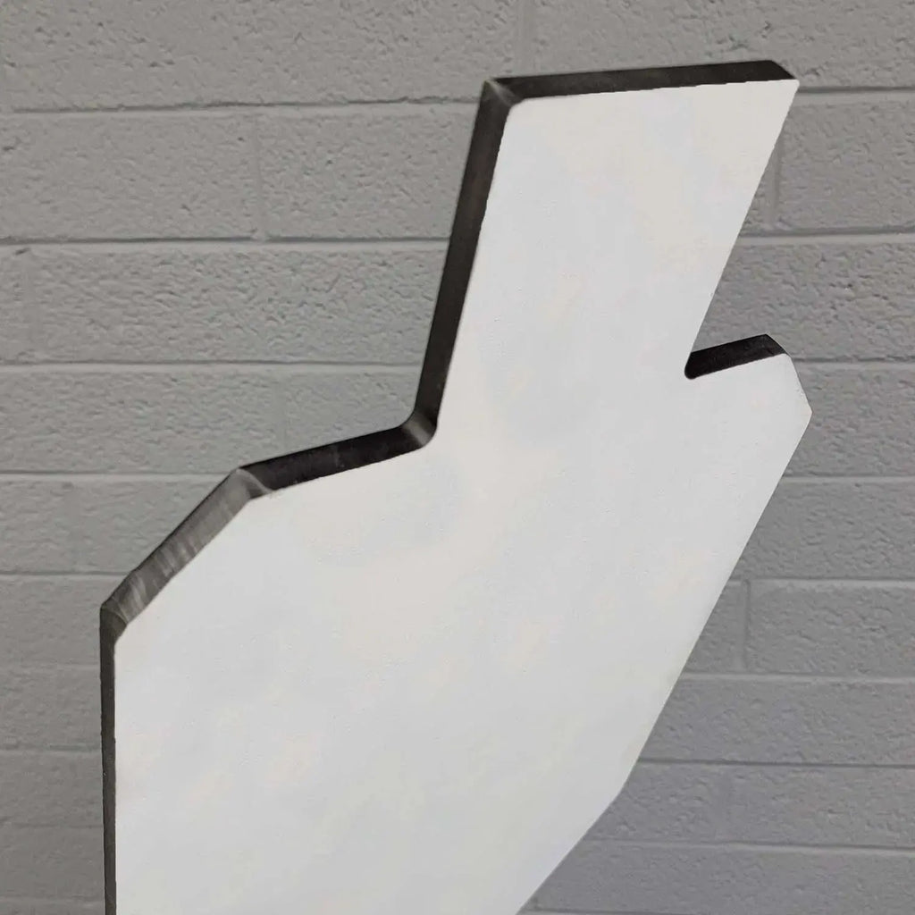 The Original MR TARGET® – 2/3rd Scale IPSC – Armored Steel Shooting Target Silhouette. Target Only Cross-Current Precision Armory