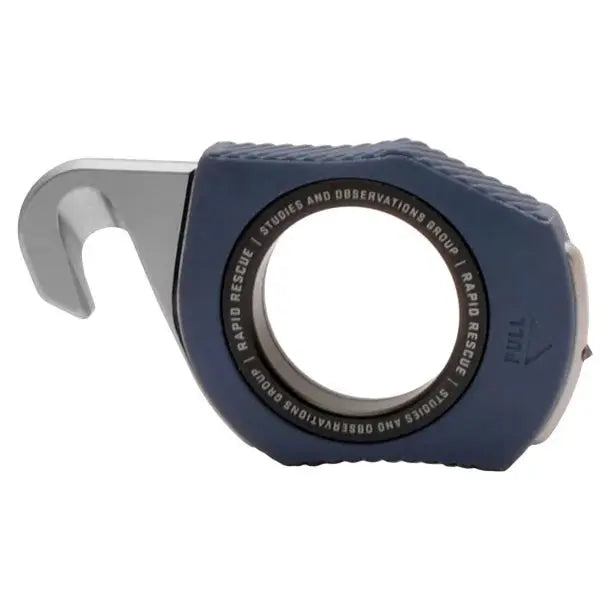 SOG® Rapid Rescue Pocket Seatbelt Cutter and Glass Breaker with Removable Sheath, Midnight Blue Cross-Current Precision Armory