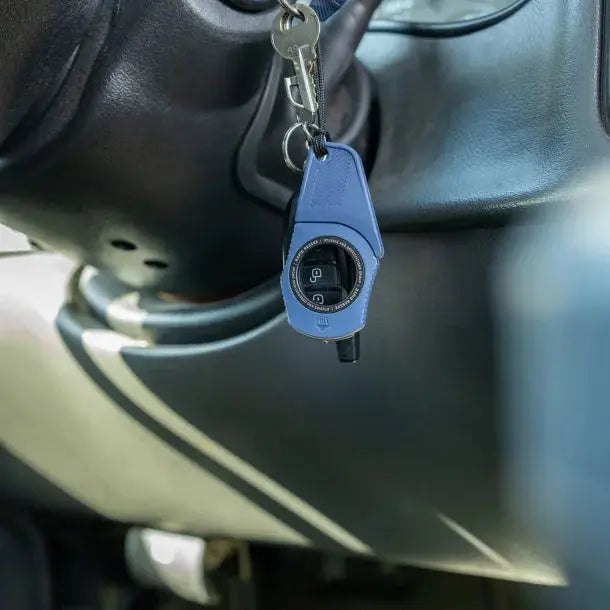 SOG® Rapid Rescue Pocket Seatbelt Cutter and Glass Breaker with Removable Sheath, Midnight Blue Cross-Current Precision Armory