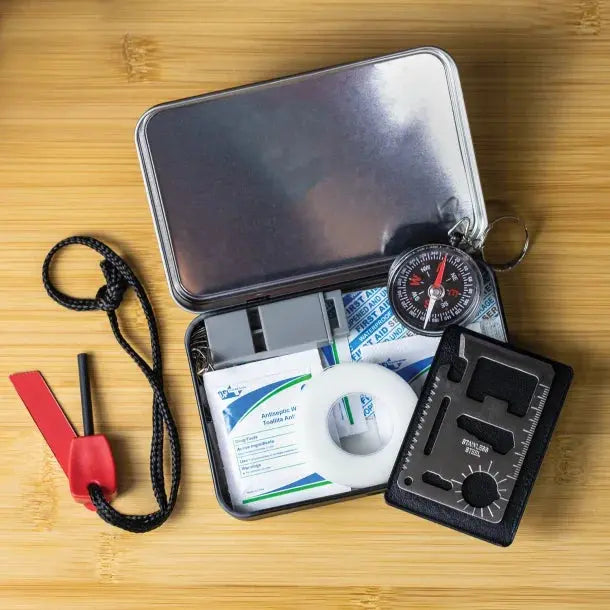 LifeGear First Aid and Survival Essentials Tin Cross-Current Precision Armory